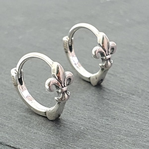 925 silver Fleur de Lys earrings