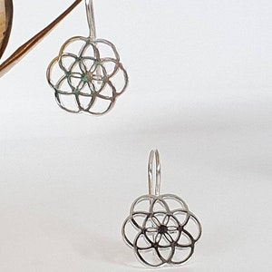 Earrings silver 925, flower of life earrings