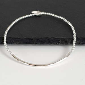 Pulsera de bolas de plata 925 de 2 mm, pulsera de plata de ley