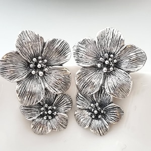 Ohrringe Silber, Ohrstecker Silber 925, Blume Ohrringe Sterling Silber