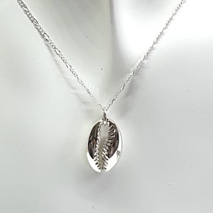 Shell necklace silver 925 - sterling silver chain with pendant