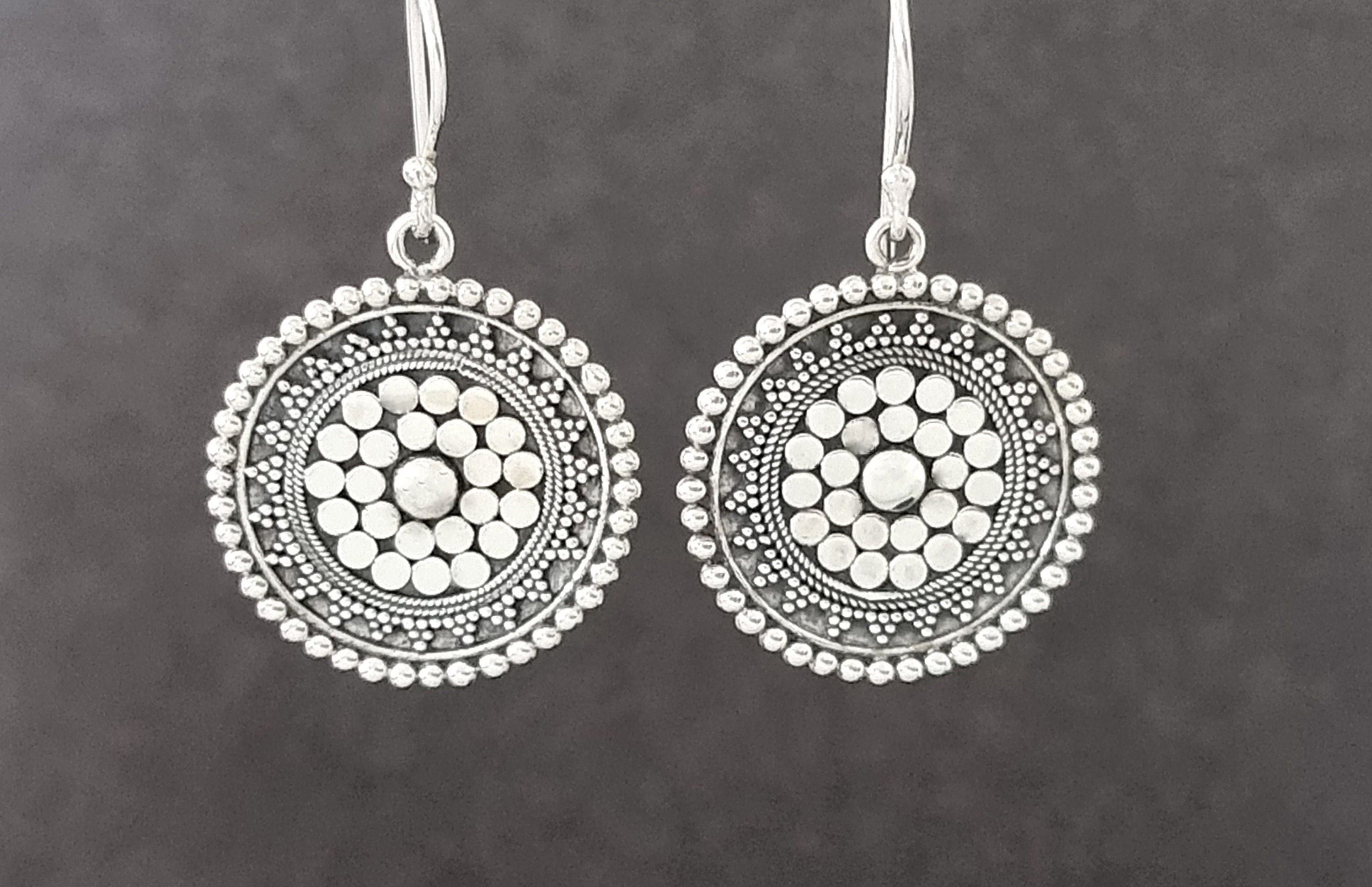 Balinese earrings silver, earrings sterling silver 925
