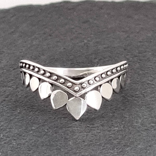 Anillo de plata 925, bohemio, plata de ley