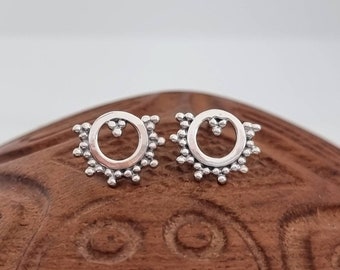 Silver stud earrings, sterling silver 925 earrings