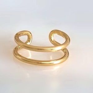 Ear Cuff Gold, Sterling Silver Gold Plated
