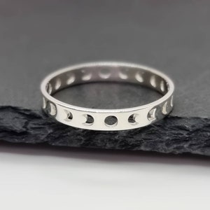Moon phase ring - 925 silver