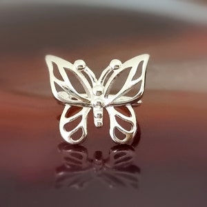 Schmetterling Ohrklemme, Ear Cuff Silber 925, Ohrmanschette, Ohrring Sterling Silber 925, Minimalistisch