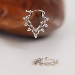 Earrings silver, boho hoop earrings sterling silver 925