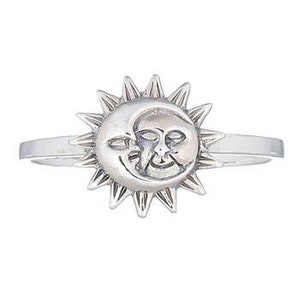 Sun and moon ring - ring silver 925