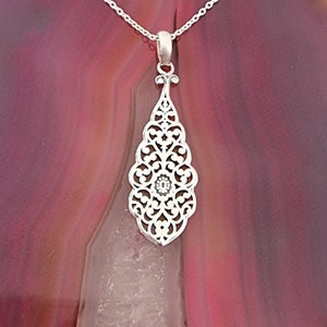 Silberkette mit Anhänger, Ornament Kette Silber 925