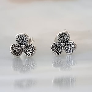 Ohrringe Silber, Blume Ohrstecker, Sterling Silber 925