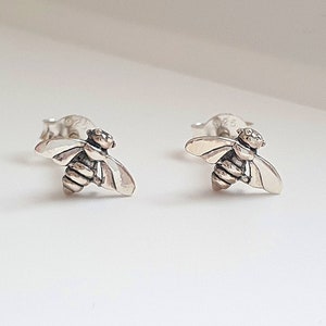 Orecchini a forma di ape, argento Sterling 925, mini orecchini a forma di ape, orecchini a forma di ape