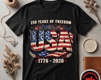 USA 250th Anniversary PNG, 1776-2026 Patriot Design, 250 Years Of Freedom Gifts, Patriotic 4th Of July, Vintage USA Flag Digital Download