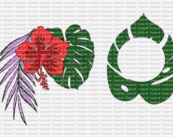 Tropical SVG/PNG File for Starbucks Reusable Cold Cup 24oz.