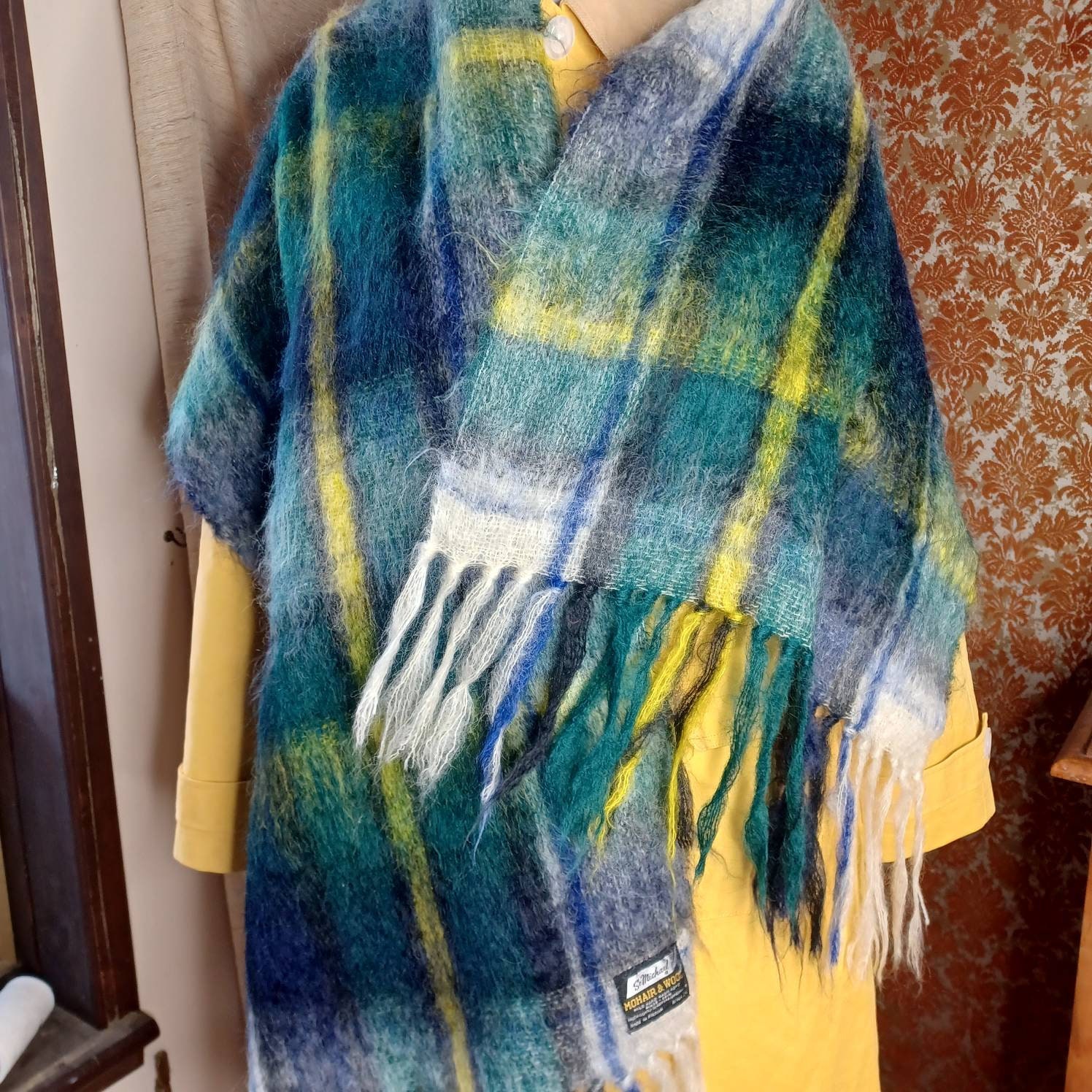 Vintage Mohair and Wool Scarf Shawl St.Michael