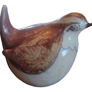 Raku Vintage Bird handgemacht signiert