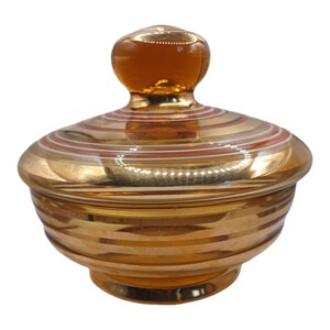 Bohemian Czech Art Deco Glass Perfume Bottle Flacon