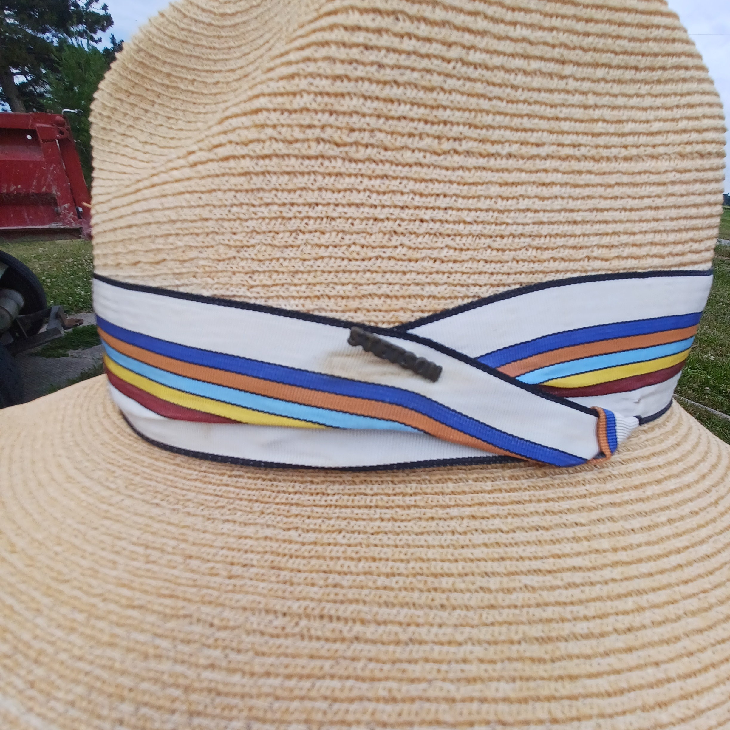 Stetson Vintage Straw Hat W. Band and Pin - Etsy