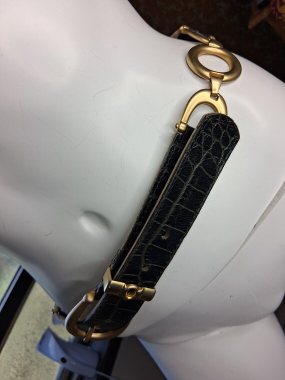 Vintage Kudos Canada Belt Crocodile Leather W Brass - Etsy  display picture 1