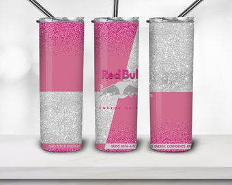 Rosa Glitzer 20oz Digital Download Datei PNG Straight Sublimation Skinny Tumbler