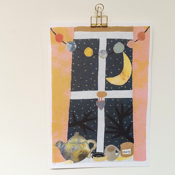 Bild Mond, für Teeliebhaber, Poster, Wandbilder für Schlafzimmer