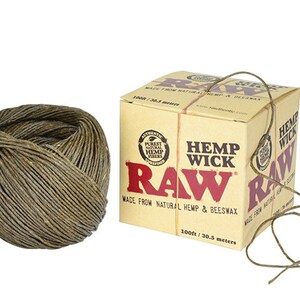 Raw Hempwick - Rolled Wick