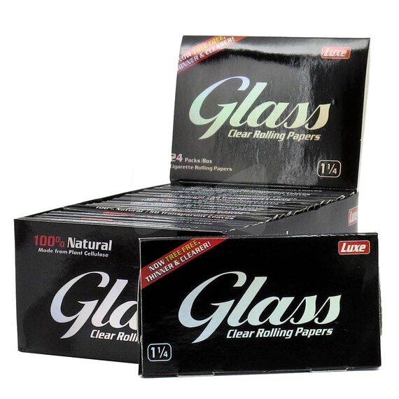 Luxe Glass Clear Rolling Papers 6 Pack Etsy