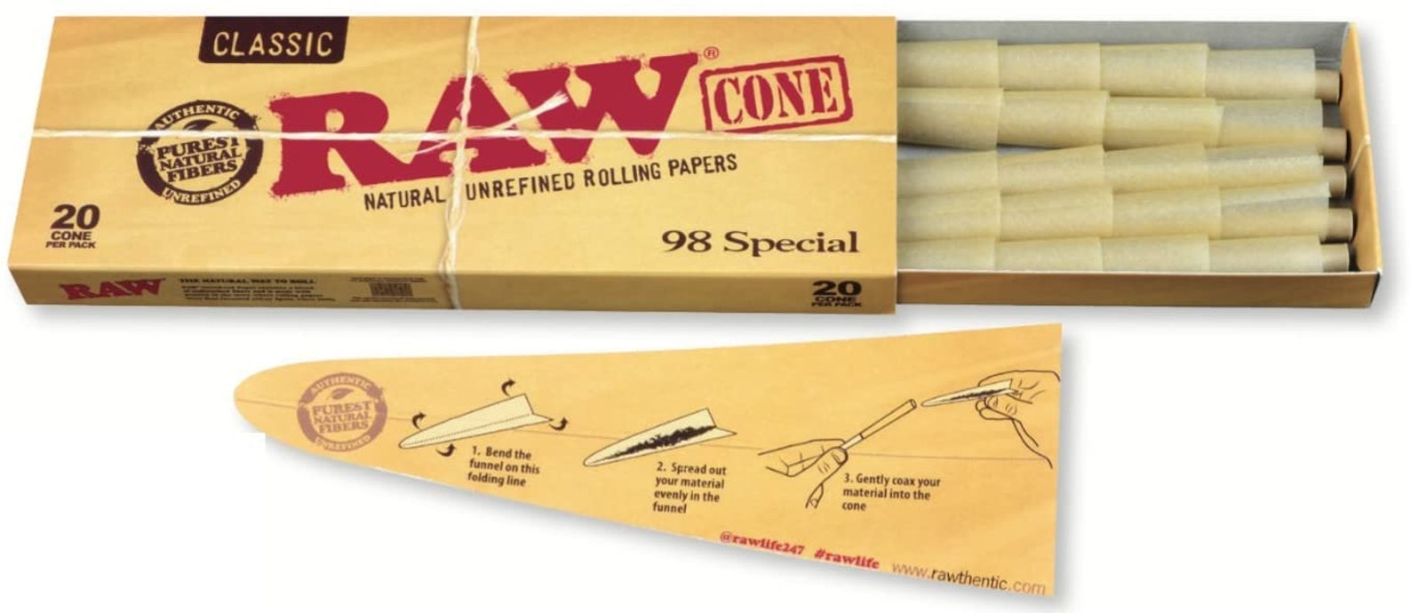 RAW Cones 20 count The 98 Special 3 pack Etsy