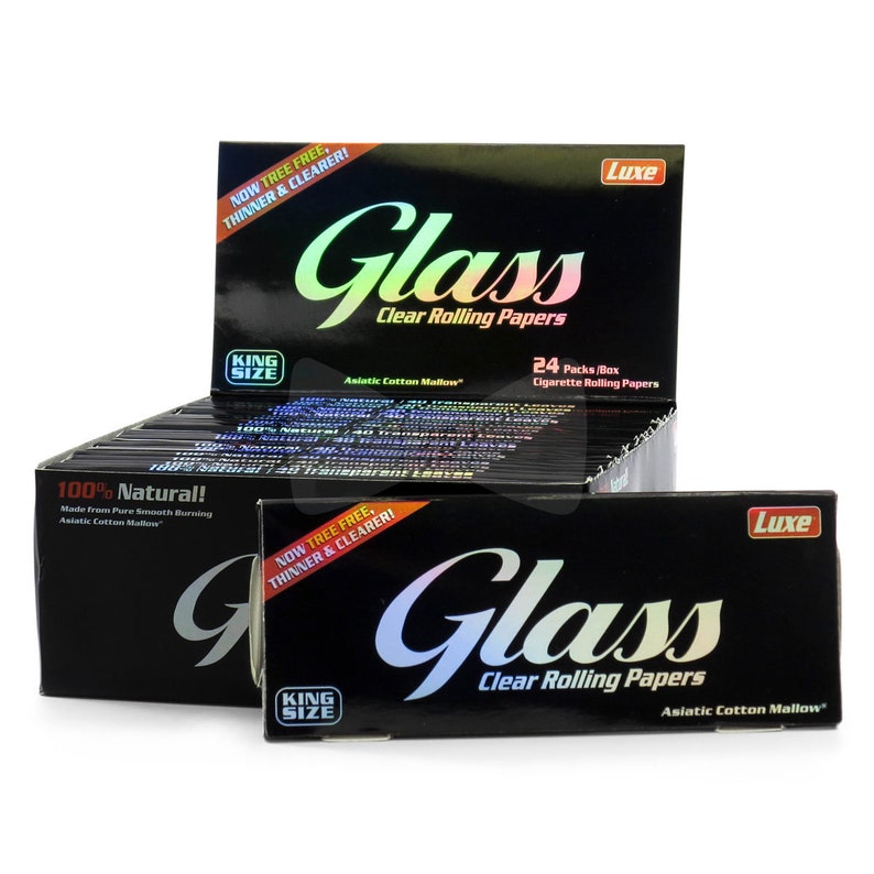 Luxe Glass Clear Rolling Papers 6 Pack Etsy