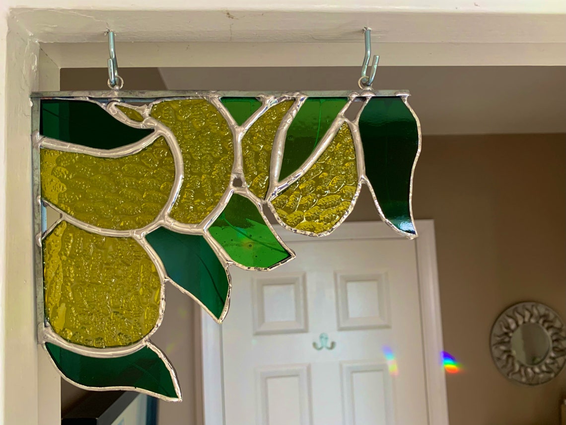Stained Glass Fruit Corner Etsy