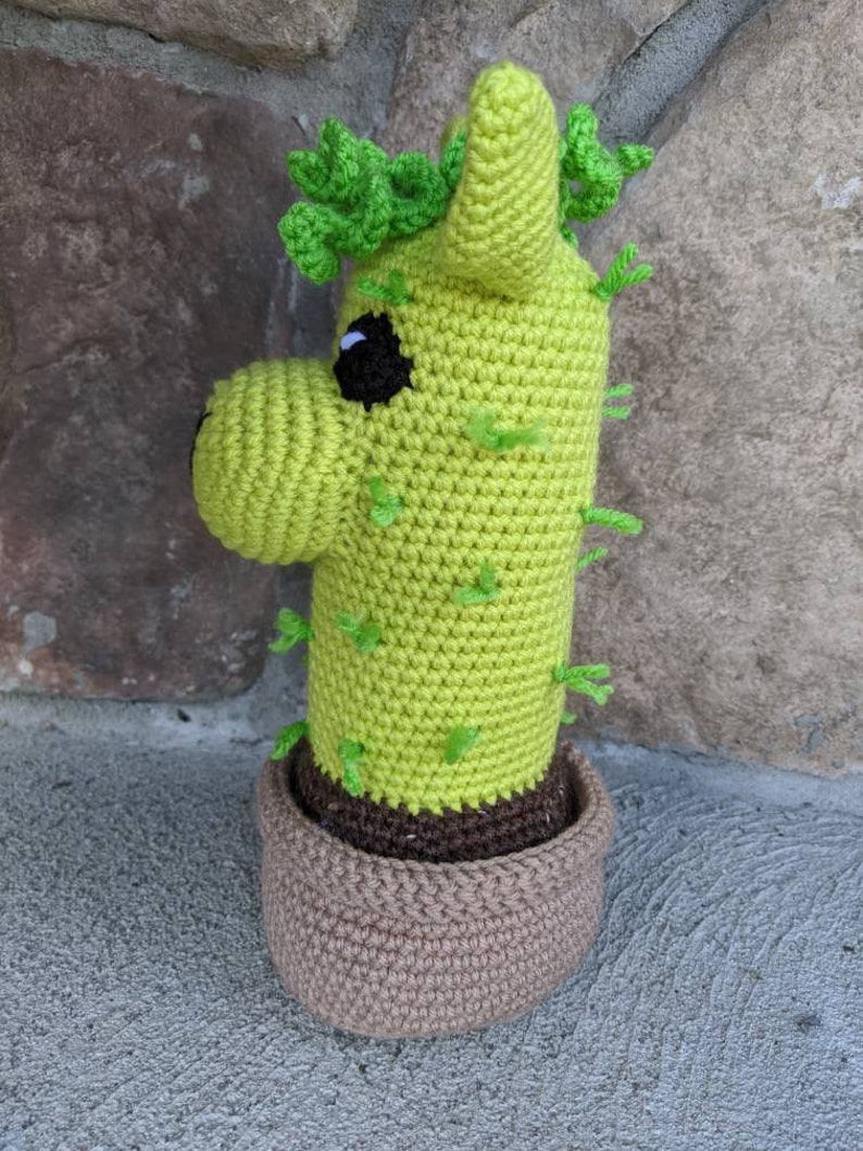 Alpaca llama cactus made to order home decor amigurumi toy crochet