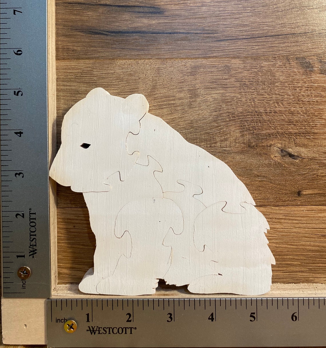 Wooden Polar Bear Cub Puzzle | Etsy