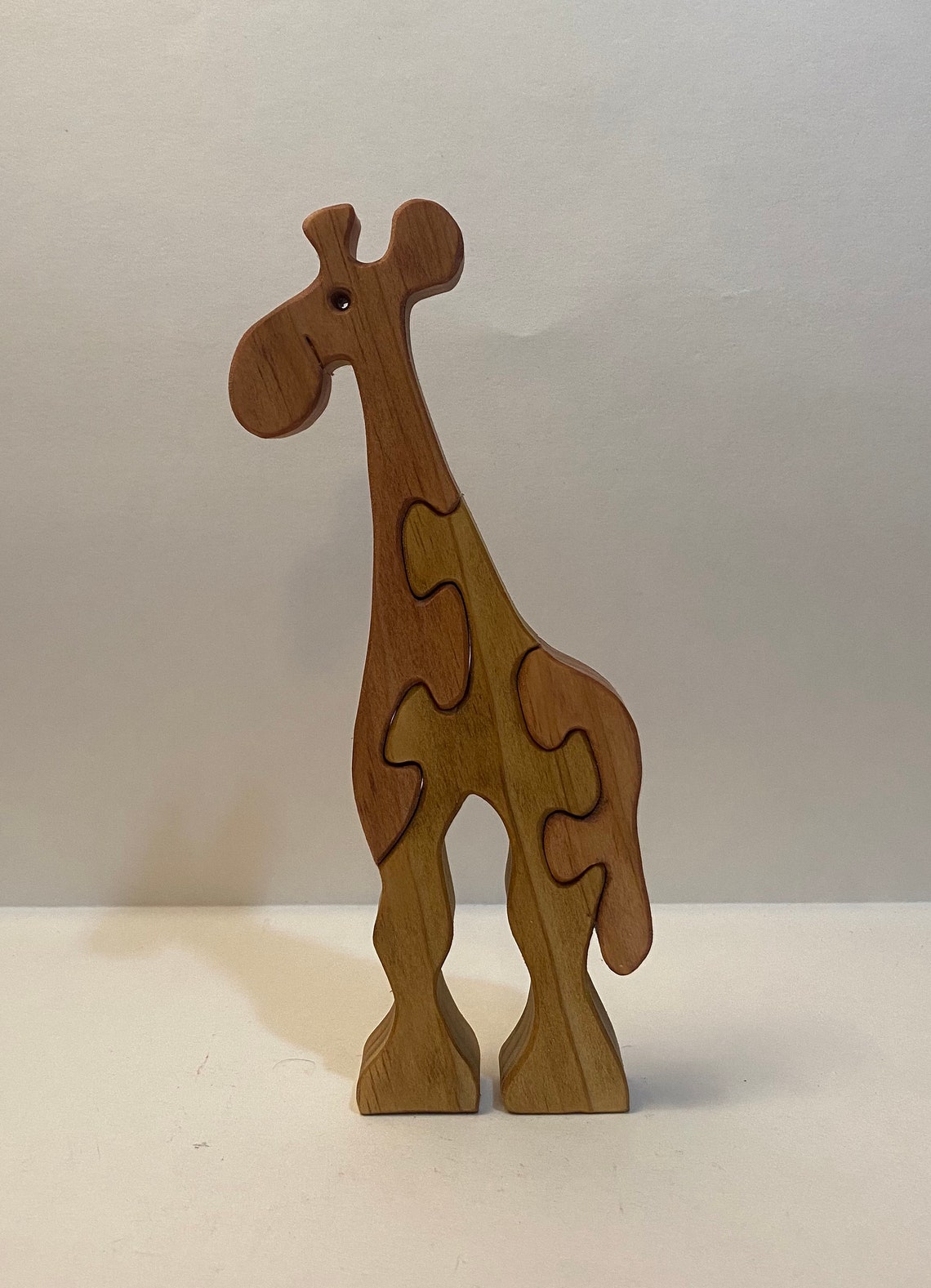 Wooden Giraffe Puzzle Etsy