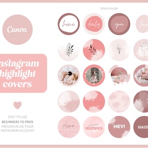 Pink Boho Instagram Story Highlight &quot;Alma&quot; | Instagram Stories Cover | Highlight Story Icon | Instagram Story Highlight Covers Editable