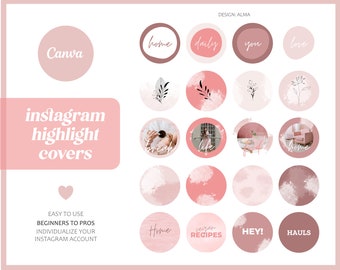 Pink Boho Instagram Story Highlight "Alma" | Instagram Stories Cover | Highlight Story Icon | Instagram Story Highlight Covers Editable
