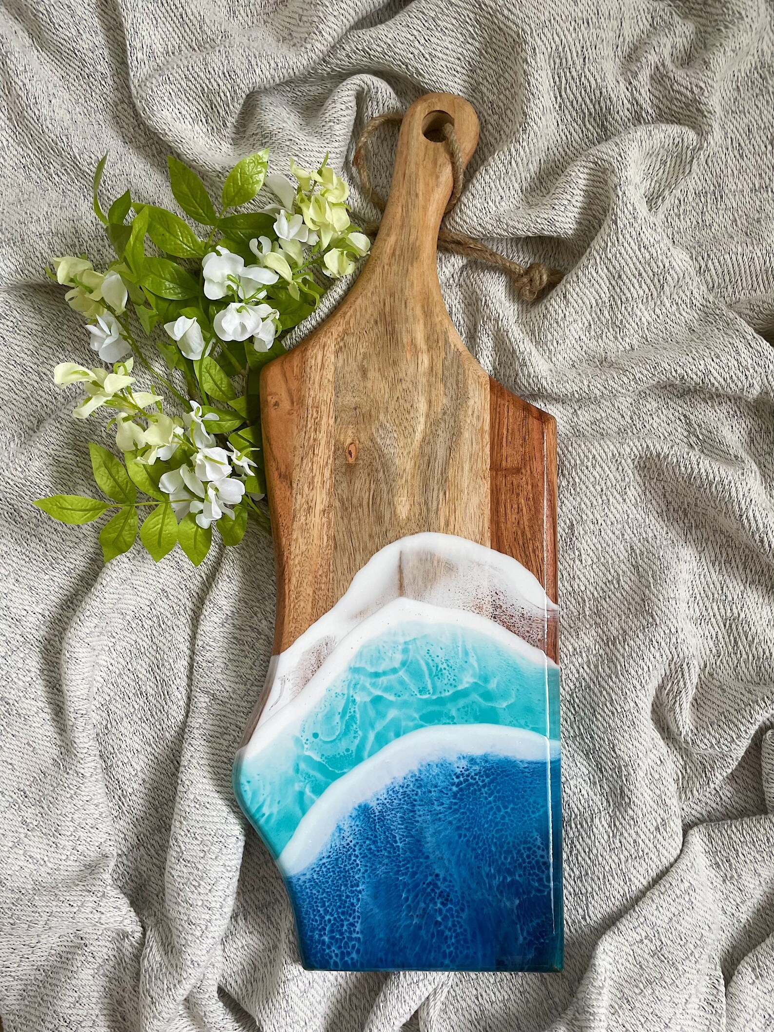 Unique Ocean Resin Serving Board Etsy