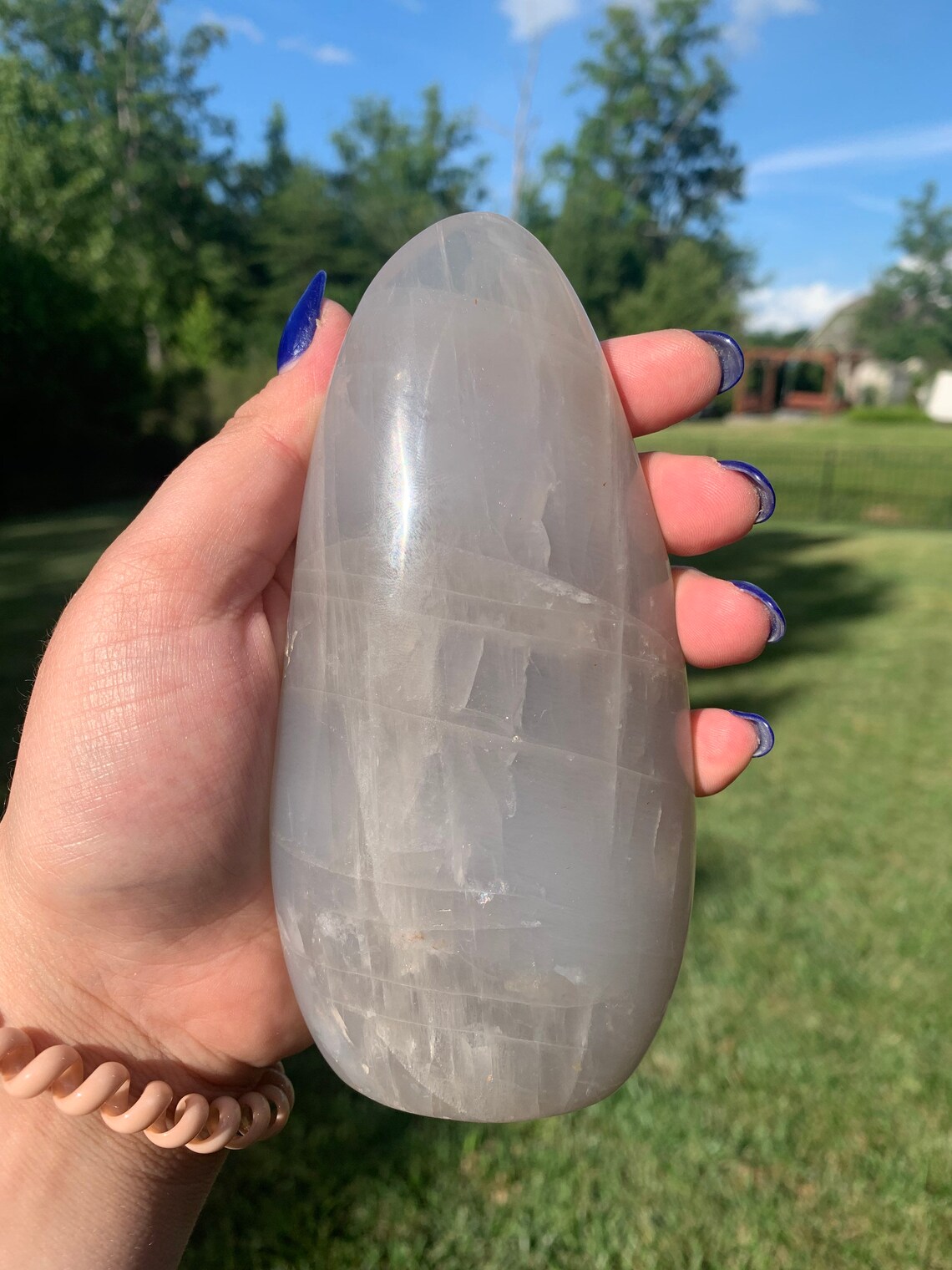 Xlarge Blue Rose Quartz Freeform Etsy