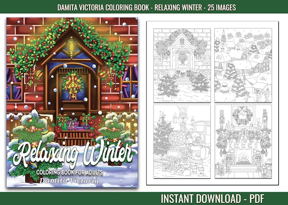 Relaxing Winter Coloring Book for Adults Featuring Relaxing Winter Scenes,  Beautiful Christmas Scenes | A Unique Gifts for Christmas