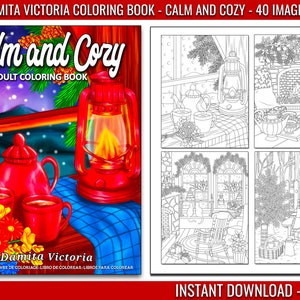 Winter Scenes Coloring Book | Digital Coloring Pages |  Adult Coloring | Coloring Page Therapy | Christmas Coloring Book | Relaxing Activity