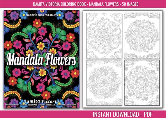 Relaxing Coloring Book for Adults With 50 Illustrations Mandalas