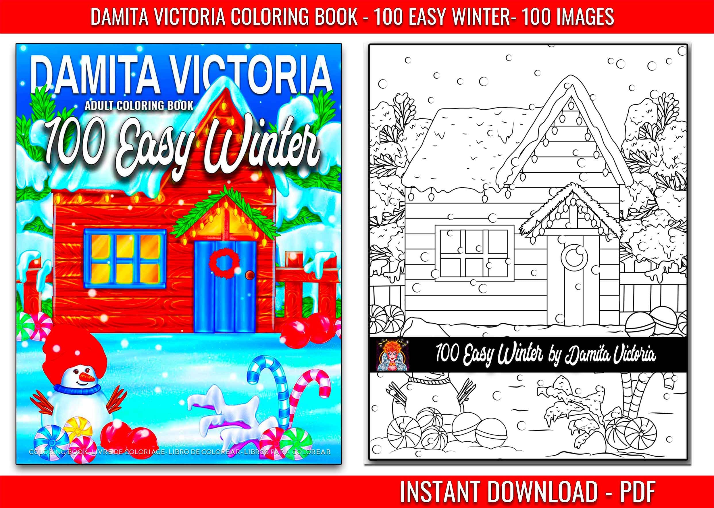 100 Winter Coloring Pages for Adults Graphic by TrendyTees