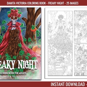 Coloring Book for Adult | Freaky Night: A Horror Coloring Book with Ghostly Scenes, Haunted House | Perfect for Gift Ideas