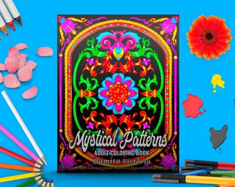Mystical Patterns Coloring Book | Digital Coloring Pages | Adult Coloring Book | Printable Coloring | Coloring Therapy | Relaxing  Activity