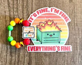 Magnet & Cup Charm Bundle, Dumpster Fire; Stanley, HydroJug, Simple Modern, RTIC