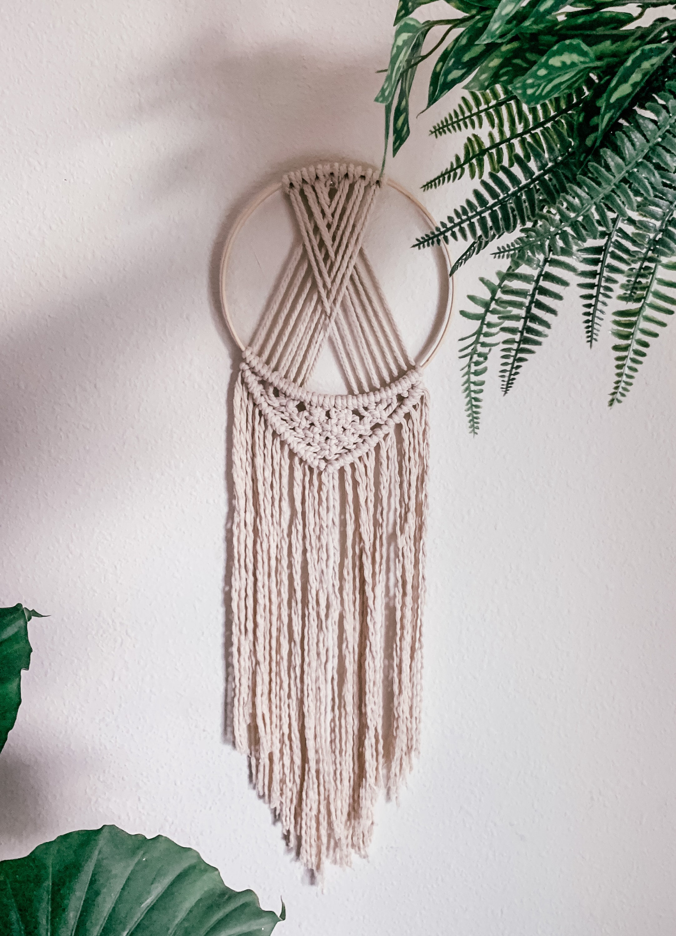 8 x 27 Circle Macrame Wall Hanging Handmade Boho Decor Etsy