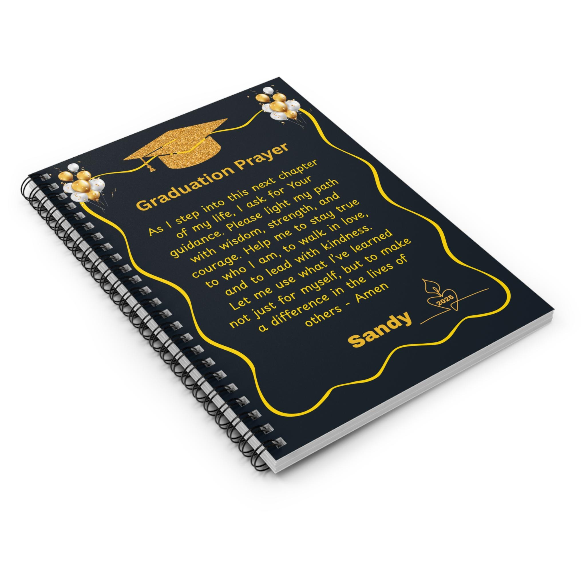 Note Book For Graduation Personalized Graduation Spiral Notebook - Ruled Line, Personalized ...