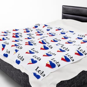 Lola Velveteen Plush Blanket, Lola Blankets, Gifts for Lola, Lola Gifts, Lola Birthday Gifts, Filipino Gifts image 3