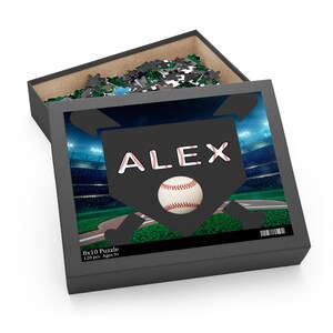 Personalized Baseball Puzzle (120 Pieces),  Baseball Field Background, Baseball Puzzle, Baseball Lovers, Baseball Birthday Gifts