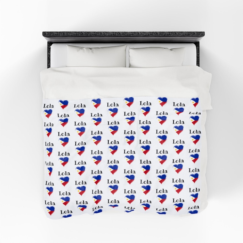 Lola Velveteen Plush Blanket, Lola Blankets, Gifts for Lola, Lola Gifts, Lola Birthday Gifts, Filipino Gifts image 1