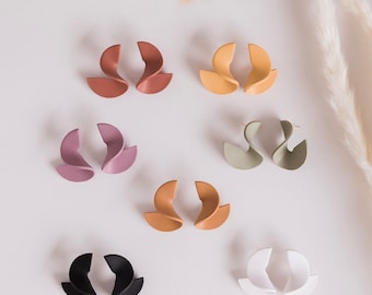 Polymer Clay Twist Earrings Available in Multiple Colors Lightweight Modern Statement Gift for Her